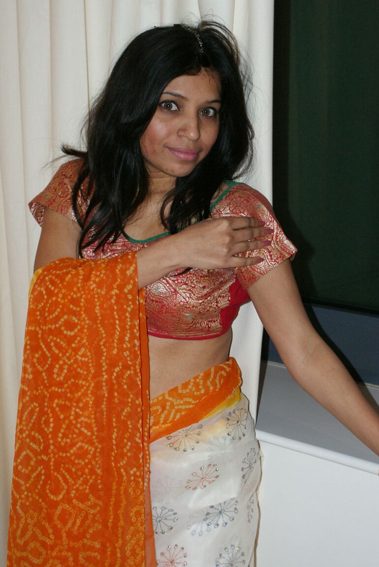 12P Kavya in banarsi sari doing a strip show for her fans