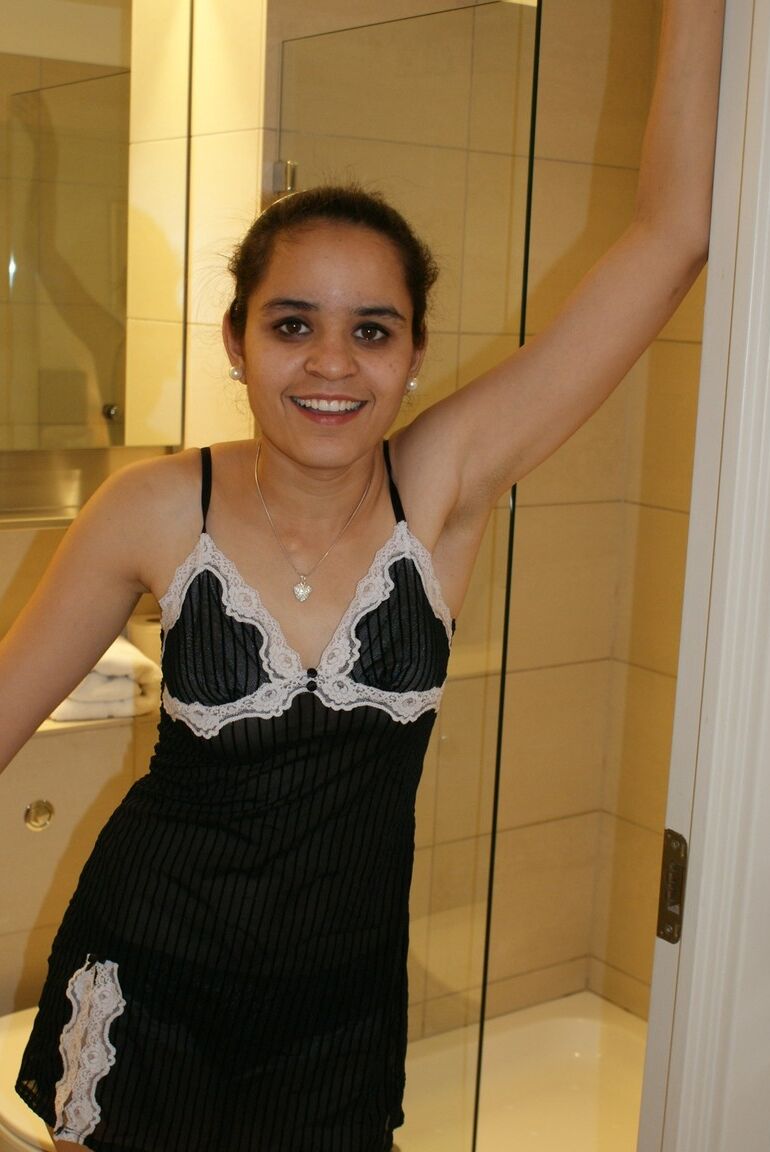 12P Jasmine in sexy black top in shower getting naked
