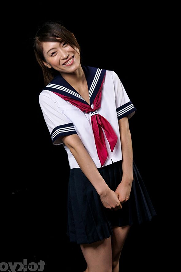 16P Japanese schoolgirl is forced to suck off a cock in a dog collar and leash