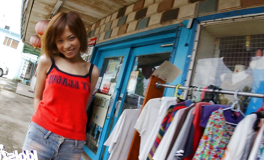 16P Slim asian babe with long legs Minami Aikawa exposing her tempting curves