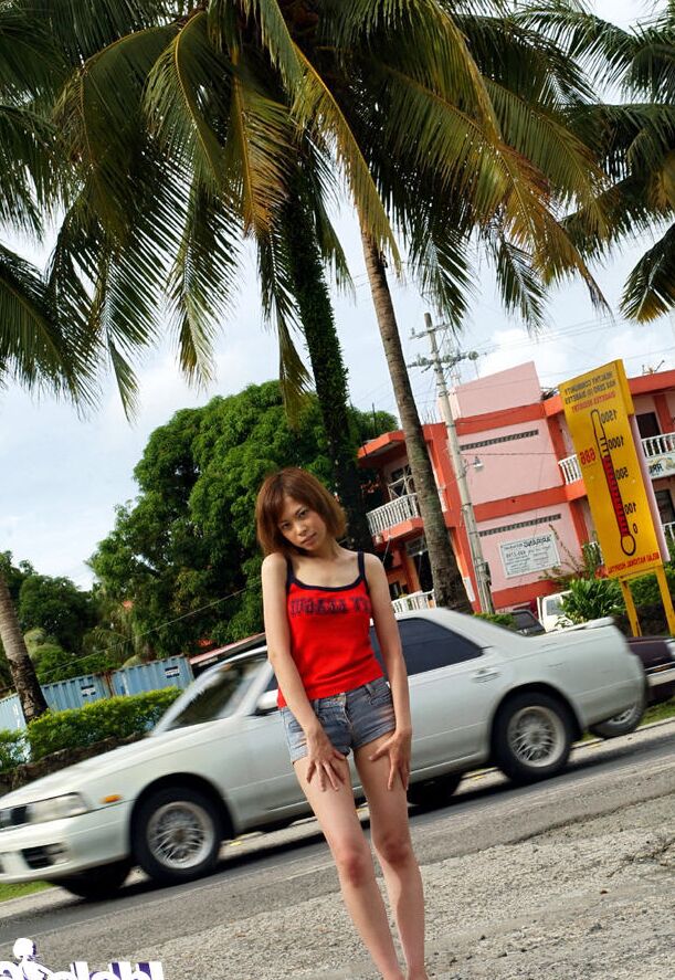 16P Slim asian babe with long legs Minami Aikawa exposing her tempting curves