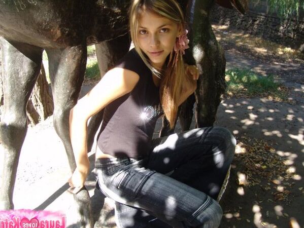 15P Petite brunette flashing boobies in public