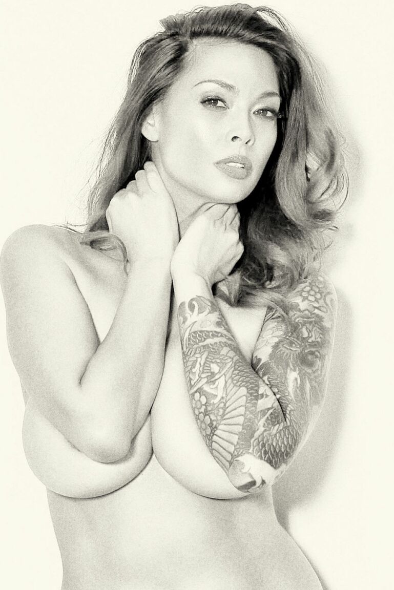 17P Black and white photo series of me in my jeans but totally topless