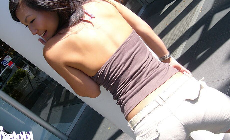 16P Smiley asian cutie flashing her tempting breast with sweet nipple