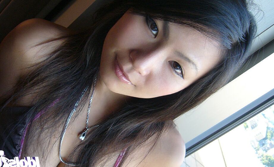 16P Smiley asian cutie flashing her tempting breast with sweet nipple