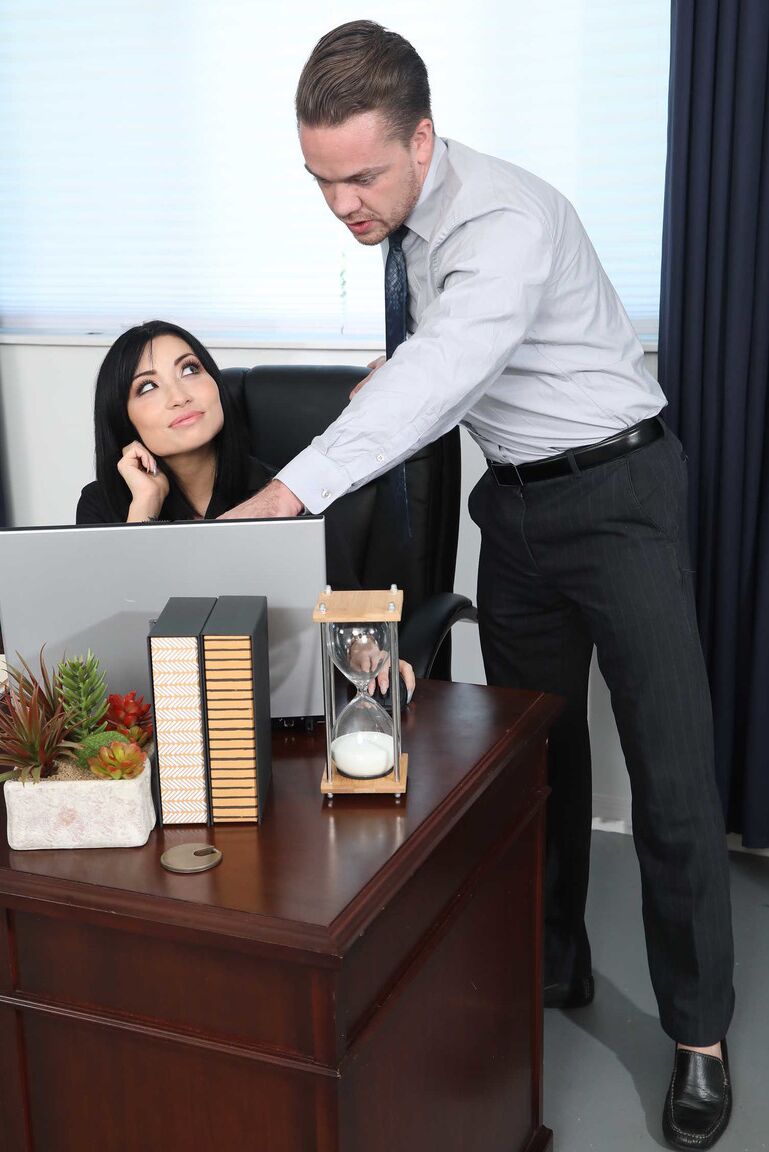 21P Hot Asian secretary gets properly dicked and facialed by her boss