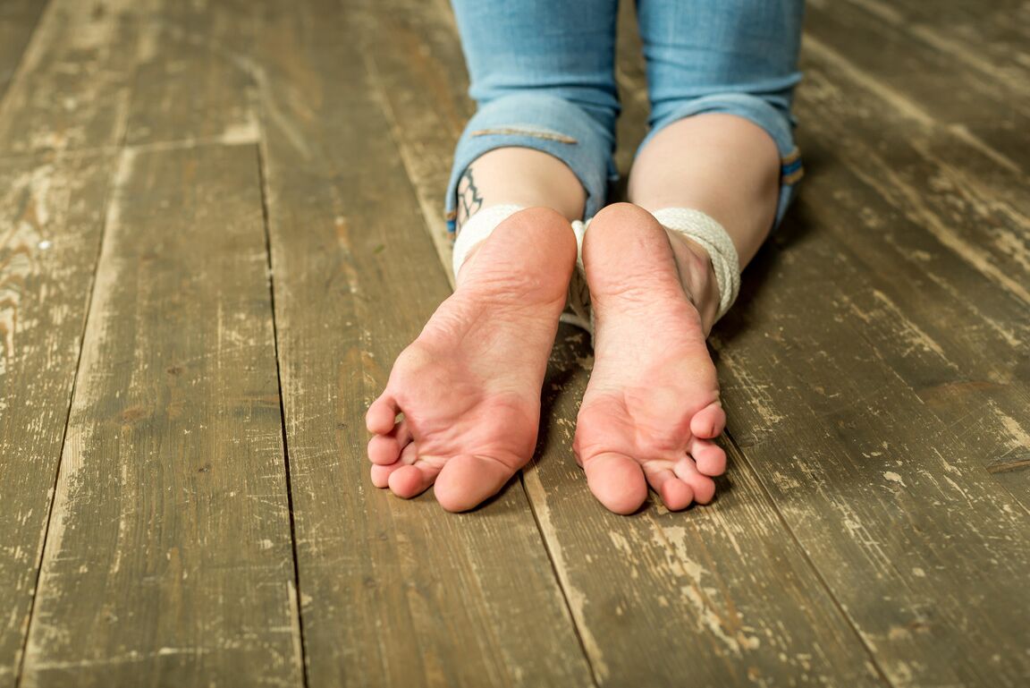 12P Vika tied up in different poses PhotosBarefoot,Bondage,Tickling Feet