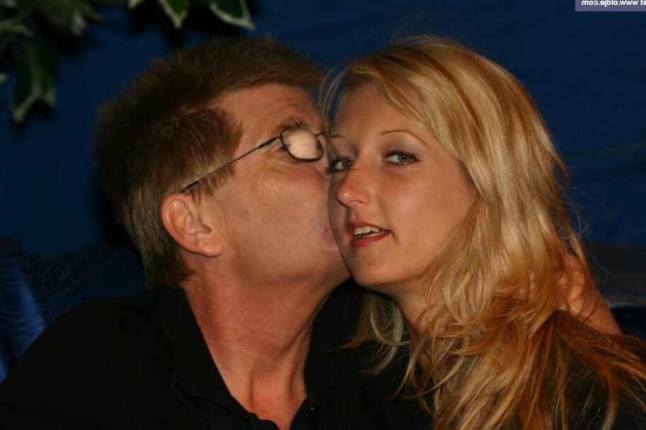 21P Blonde in glasses Margareta gets fucked by a nerdy old man on a couch