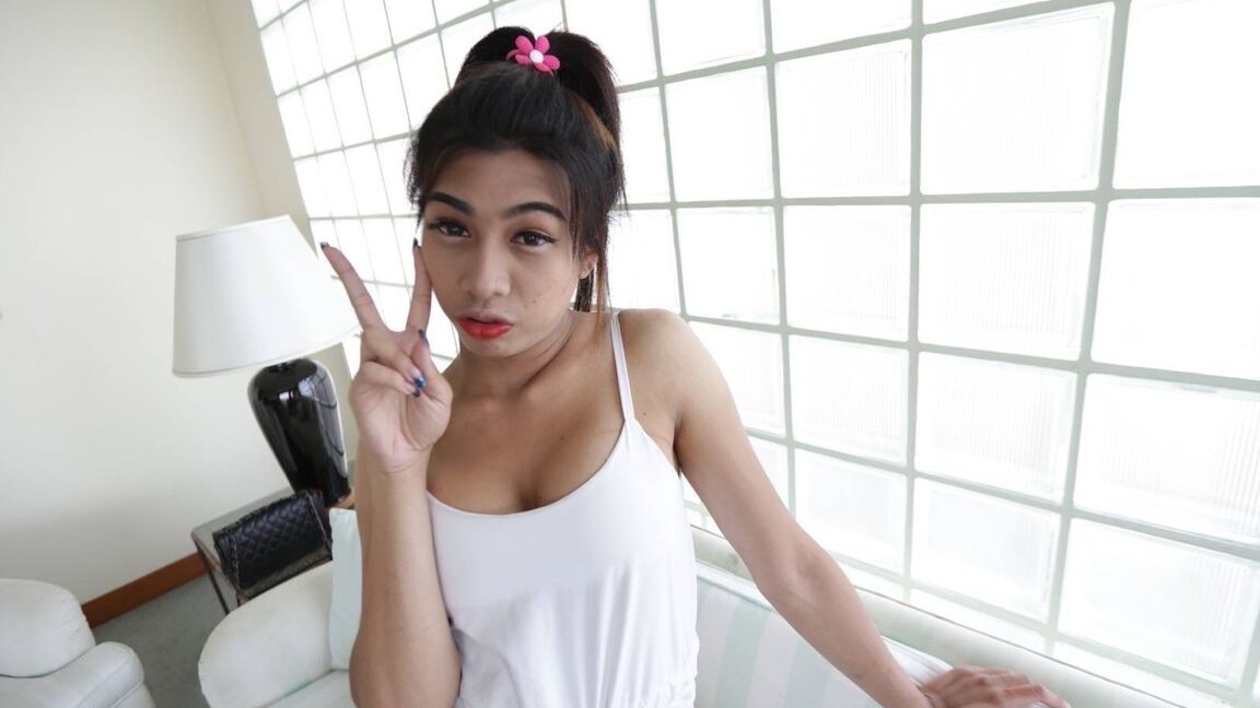 12P 21 anos ladyboy tailandês tira e chupa pau branco