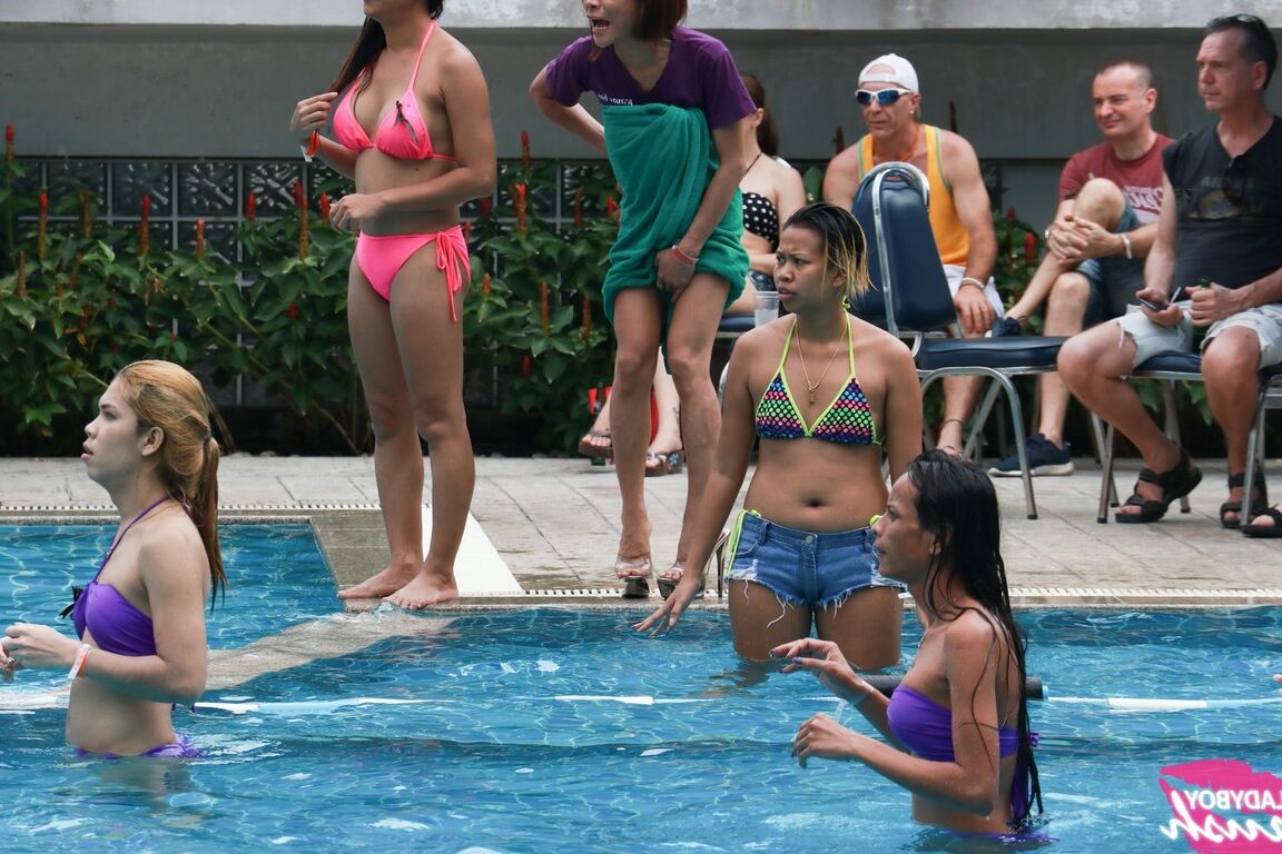 17P Ladyboys have a game of pool volleyball prior to awards banquet