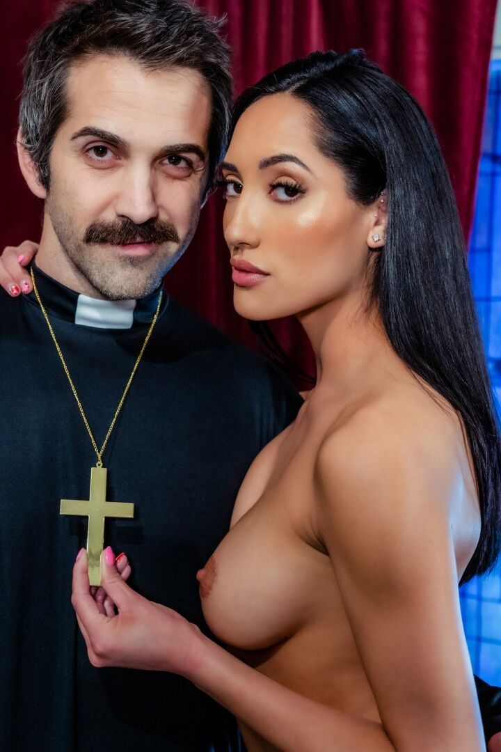 20P Naked Latina chick Chloe Amour seduces and blows a priest