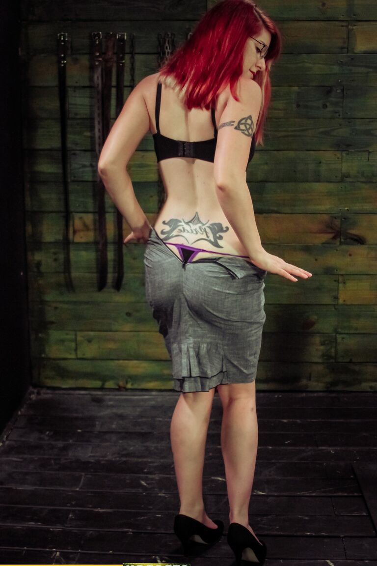 15P Redheaded girl Alessa Snow is put thru the wringer by cruel lesbians