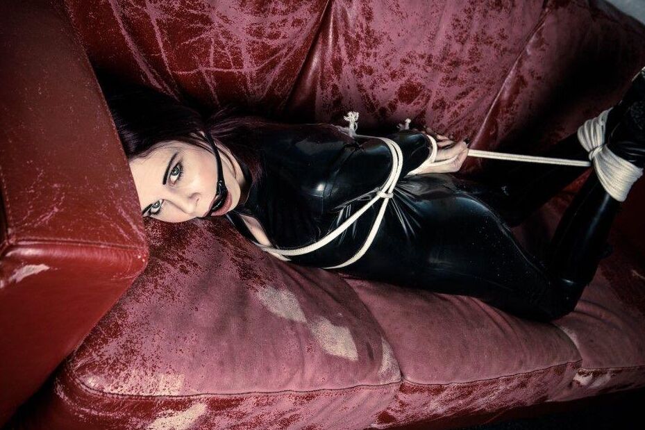 16P Black Fox Fetish Latex and Ranger Boots