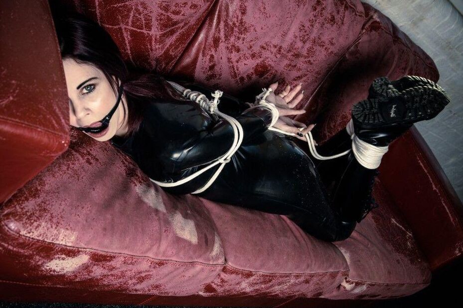 16P Black Fox Fetish Latex and Ranger Boots