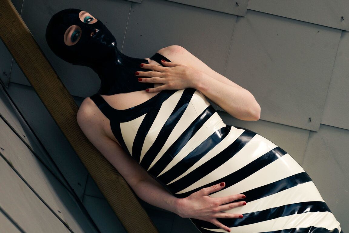 16P Zebra girl caught and restrained, part 1 of 3