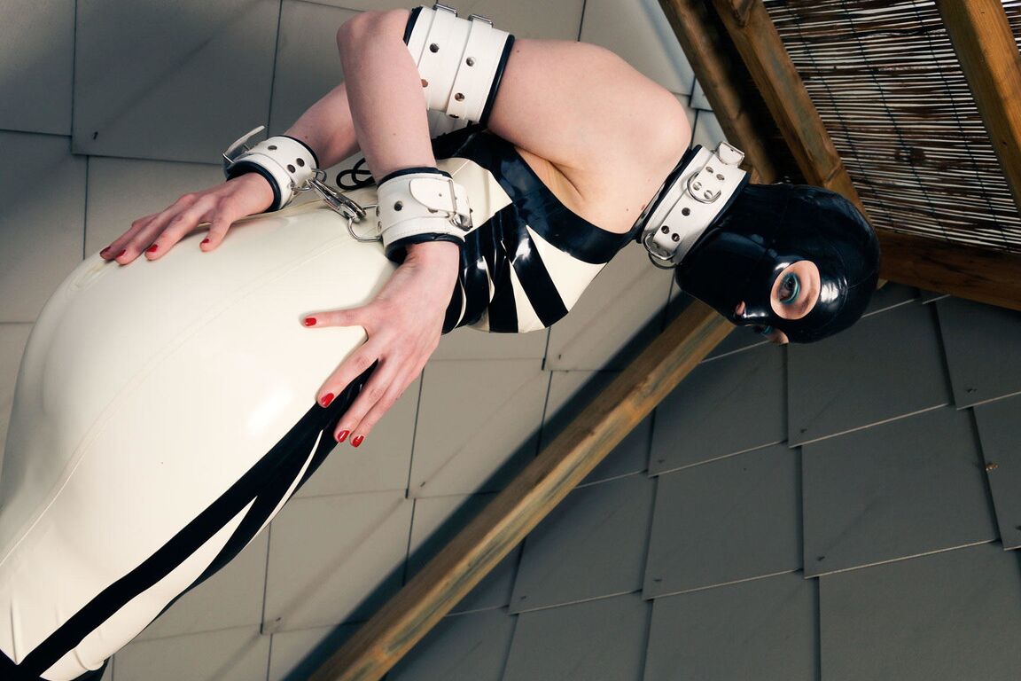 16P Zebra girl caught and restrained, part 1 of 3