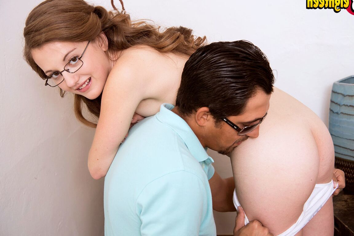 16P Young bookworm Marissa Mae turns 18 and becomes an instant slut