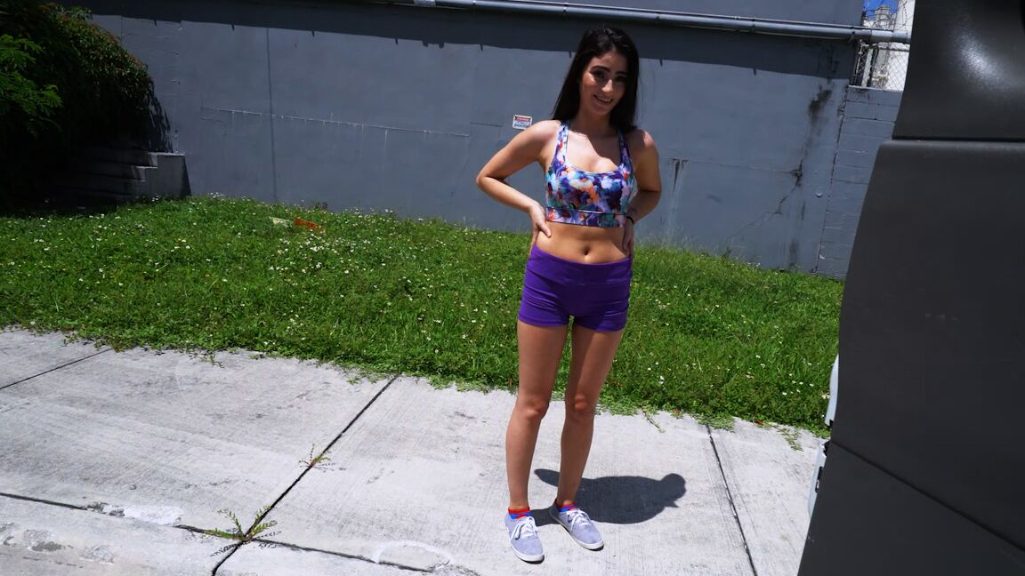 21P Attractive Latina teen Jasmine Vega blows & fucks a nerd's dick in a van