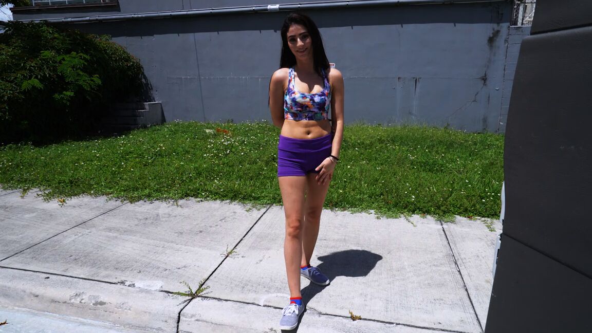 21P Attractive Latina teen Jasmine Vega blows & fucks a nerd's dick in a van