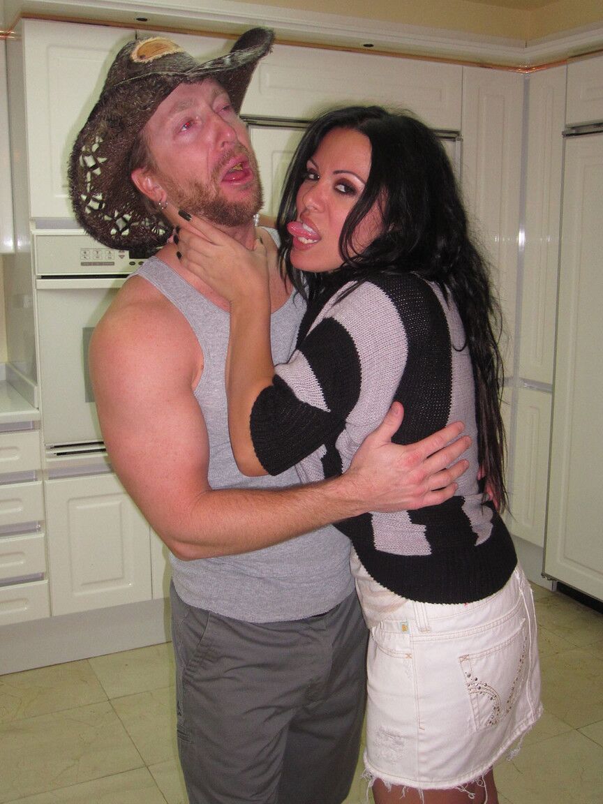 17P Dirty MILFs Sienna West and Kelly Madison flash their huge juggs and twats