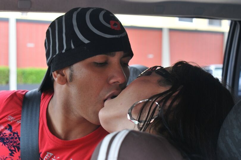 16P Horny shaved Latina shemale Kalina enjoying a deep ass stuffing