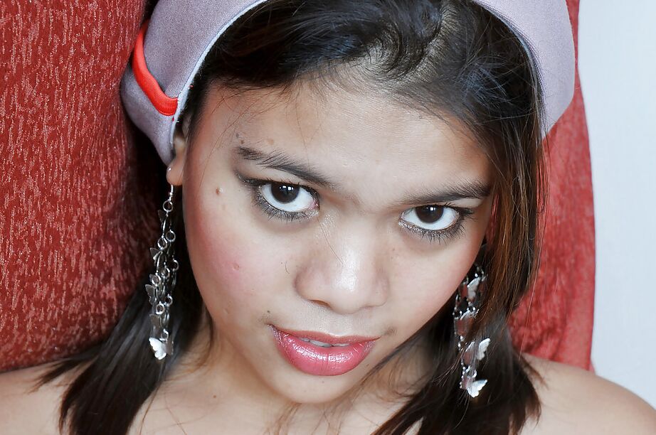 16P Latina amateur Clarice flashes her nice tits from under military uniform