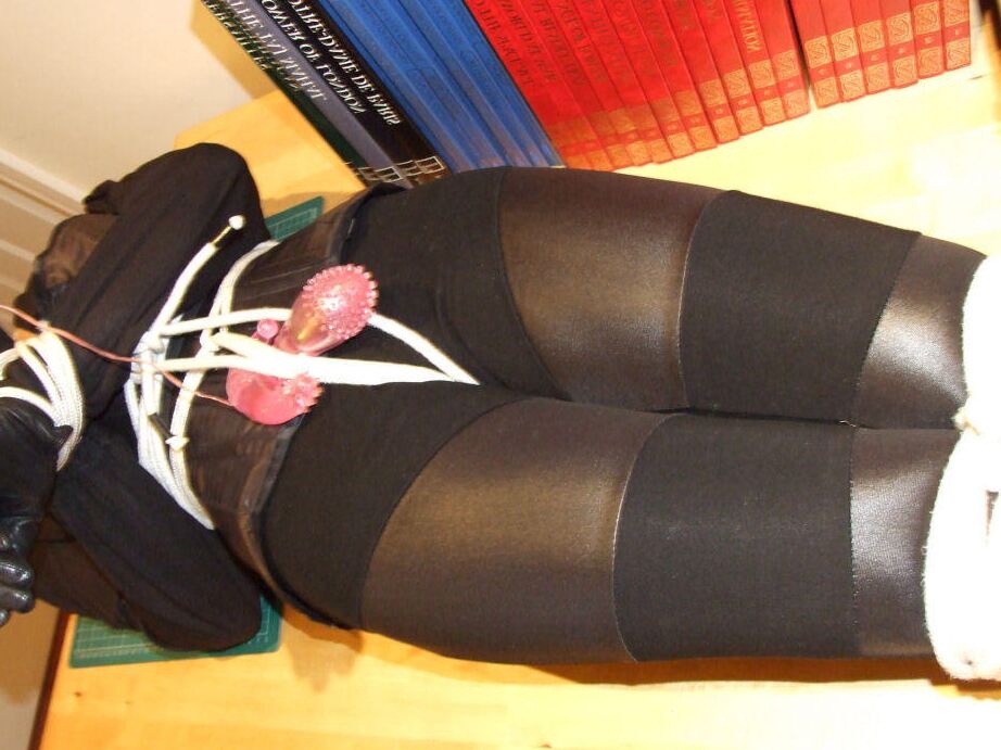 16P Black Fox Fetish Tied and Vibed