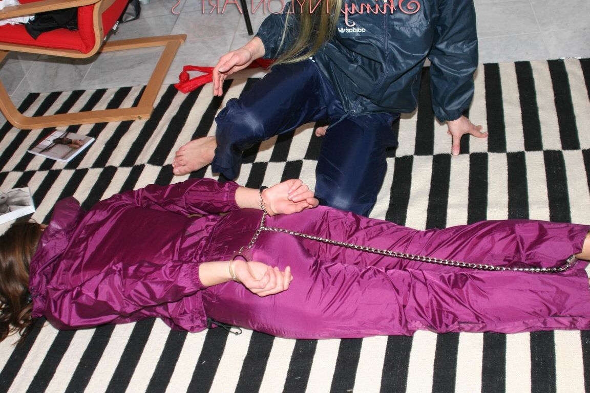 16P Watching sexy Alina being tied and gagged on the floor from Katharina both