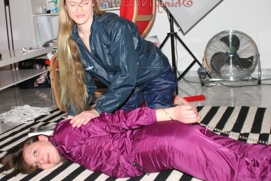 16P Watching sexy Alina being tied and gagged on the floor from Katharina both