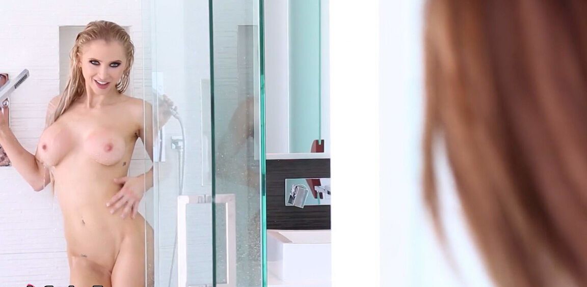 21P Hot Alix Lynx & Tasha Reign screw each other's cunts with toys in the shower