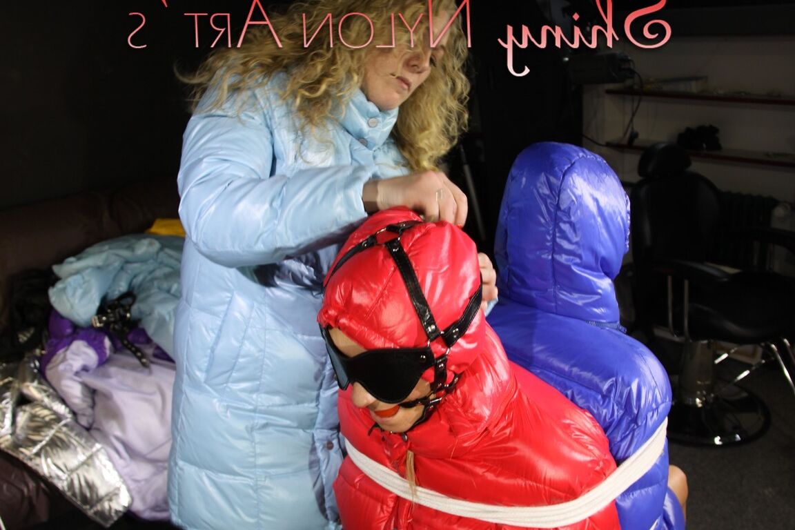 16P Watching sexy Stella and Sandra being tied and gagged ba Sophie on a stool