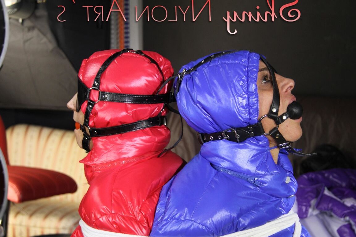 16P Watching sexy Stella and Sandra being tied and gagged ba Sophie on a stool