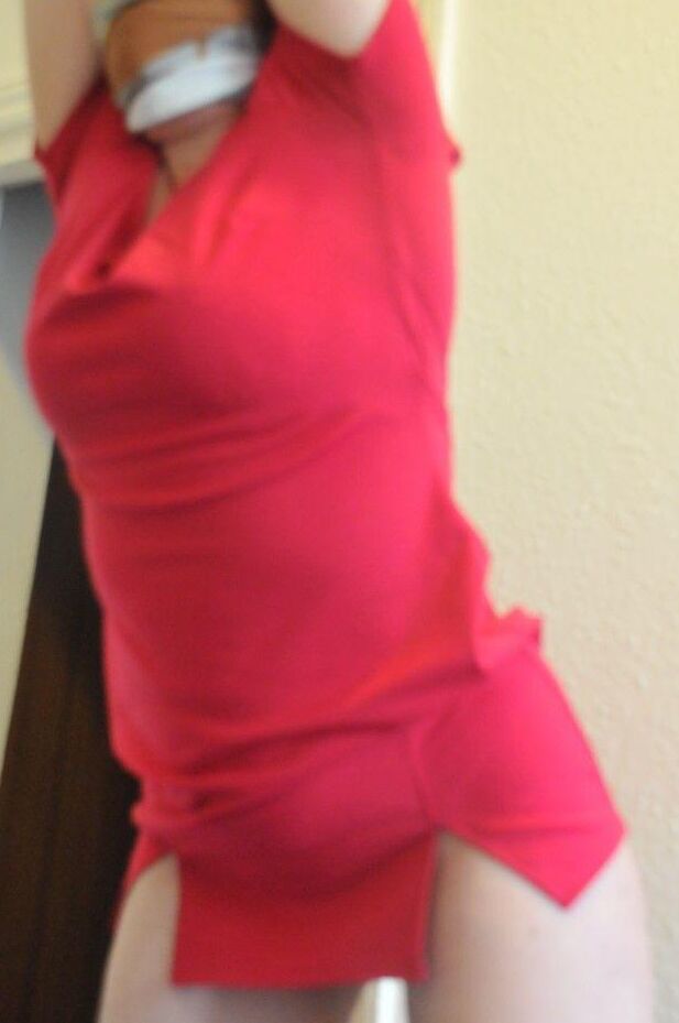 16P Clothed woman finds her big ass exposed while restrained and gagged