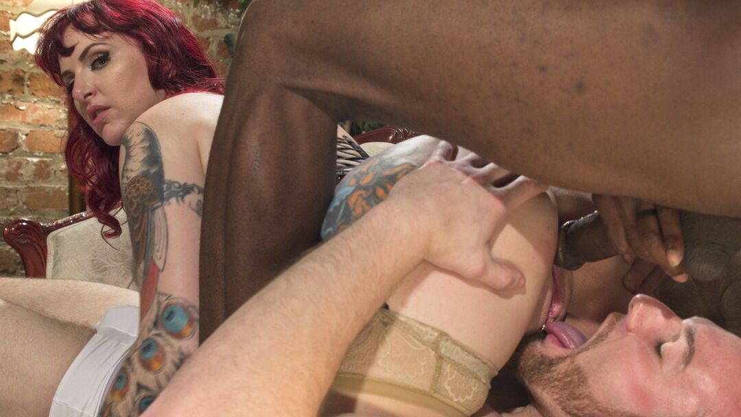 20P Redheaded MILF Mz Berlin strips and gets blacked in front of her husband