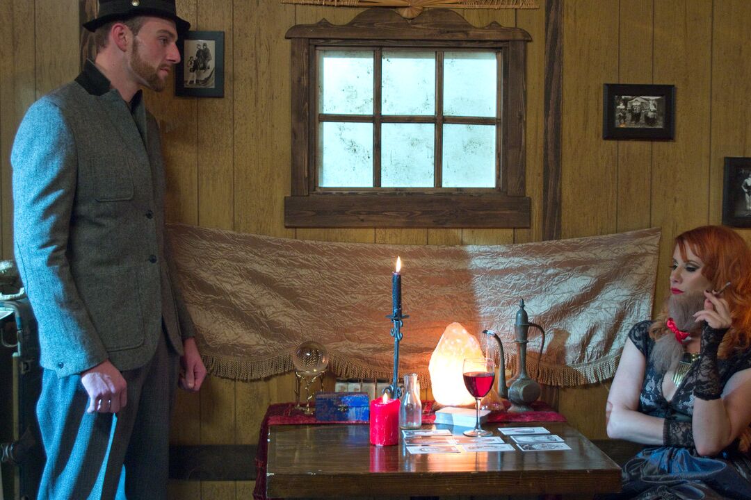 16P Fortune teller Maitresse Madeline Marlowe jerks cock while foretelling future