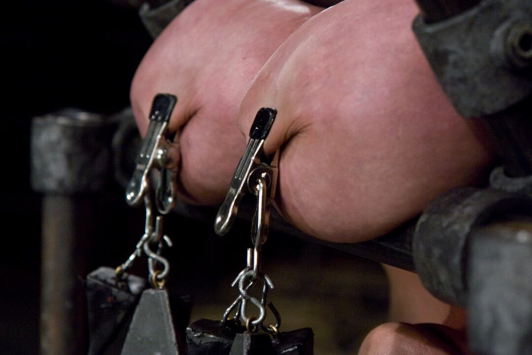 21P Big titted slut Claire Dames gets bound and humiliated in the dungeon
