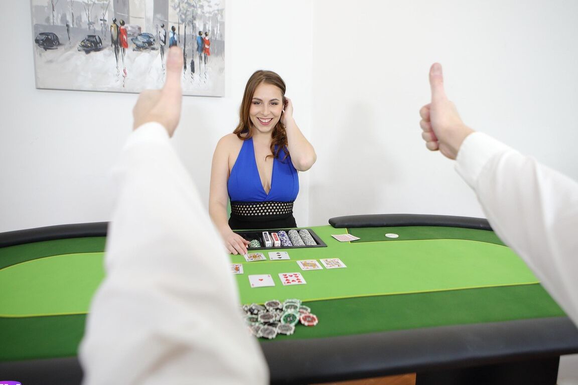 21P Stunning poker dealer Antonia Sainz seduces and fucks a poker player in POV