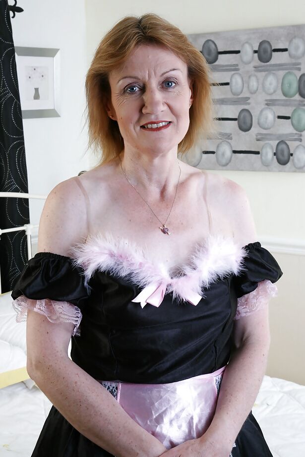 16P Mature maid in the uniform Clare Cream wants to masturbate now