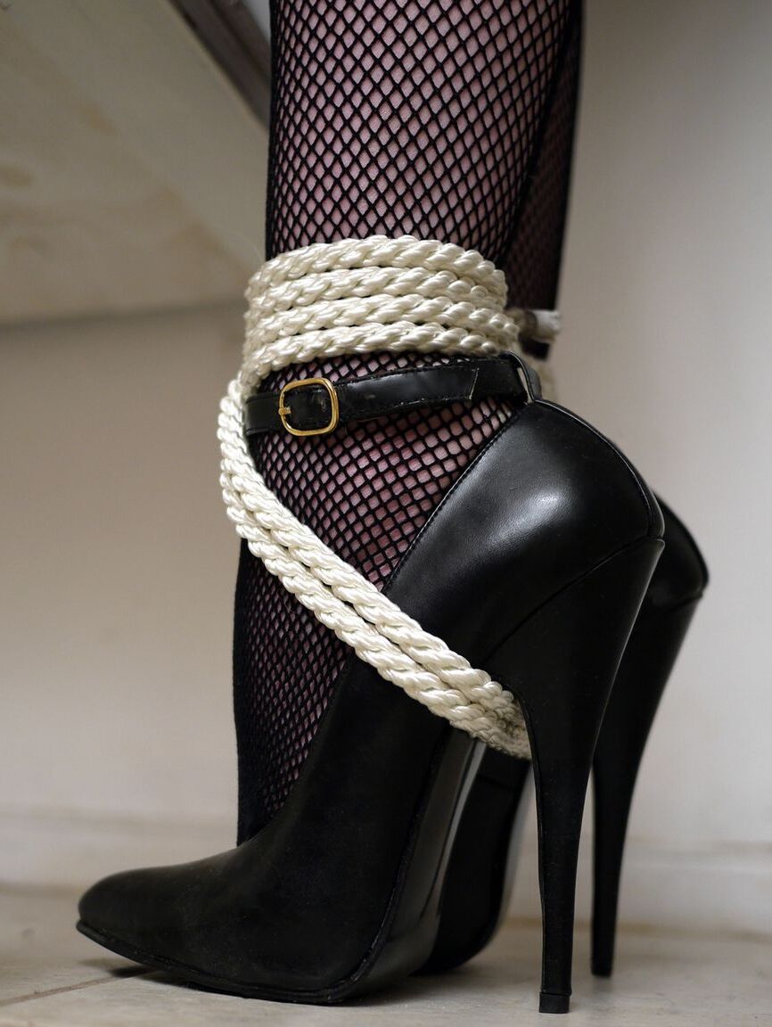 15P Caucasian maid Claire Adams finds herself ballgagged and bound in closet