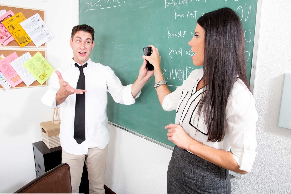 21P Naughty teacher India Summer toys her muff while riding a stud's dick