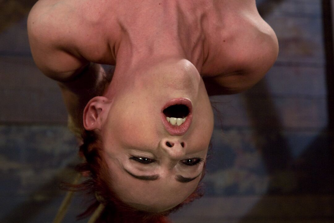 21P Busty MILF Mz Berlin gets tortured while hanging from the ceiling upside down