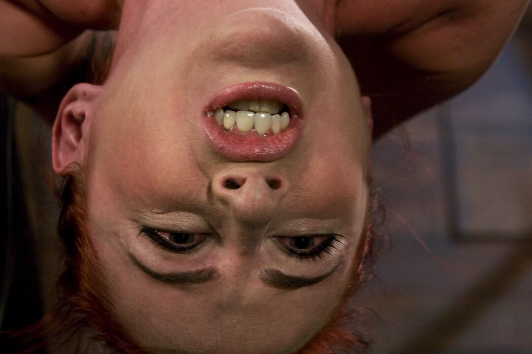 21P Busty MILF Mz Berlin gets tortured while hanging from the ceiling upside down