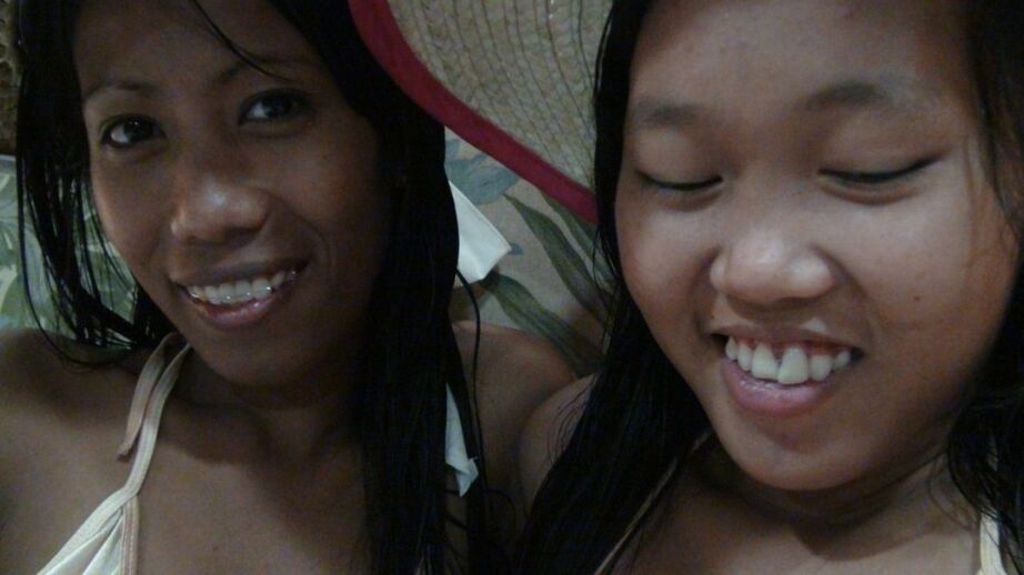 17P Petite Filipina girls Jeremay and Mayka share a cock in POV FFM threesome