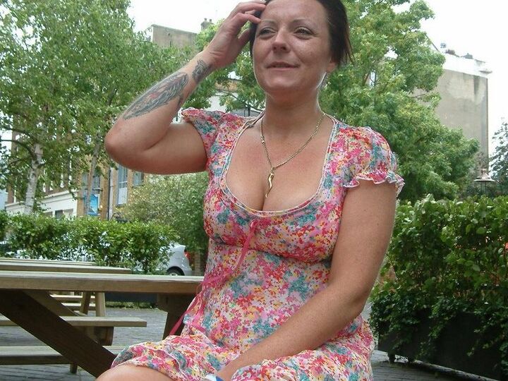 12P Old British woman squats atop a beer bottle while masturbating in public