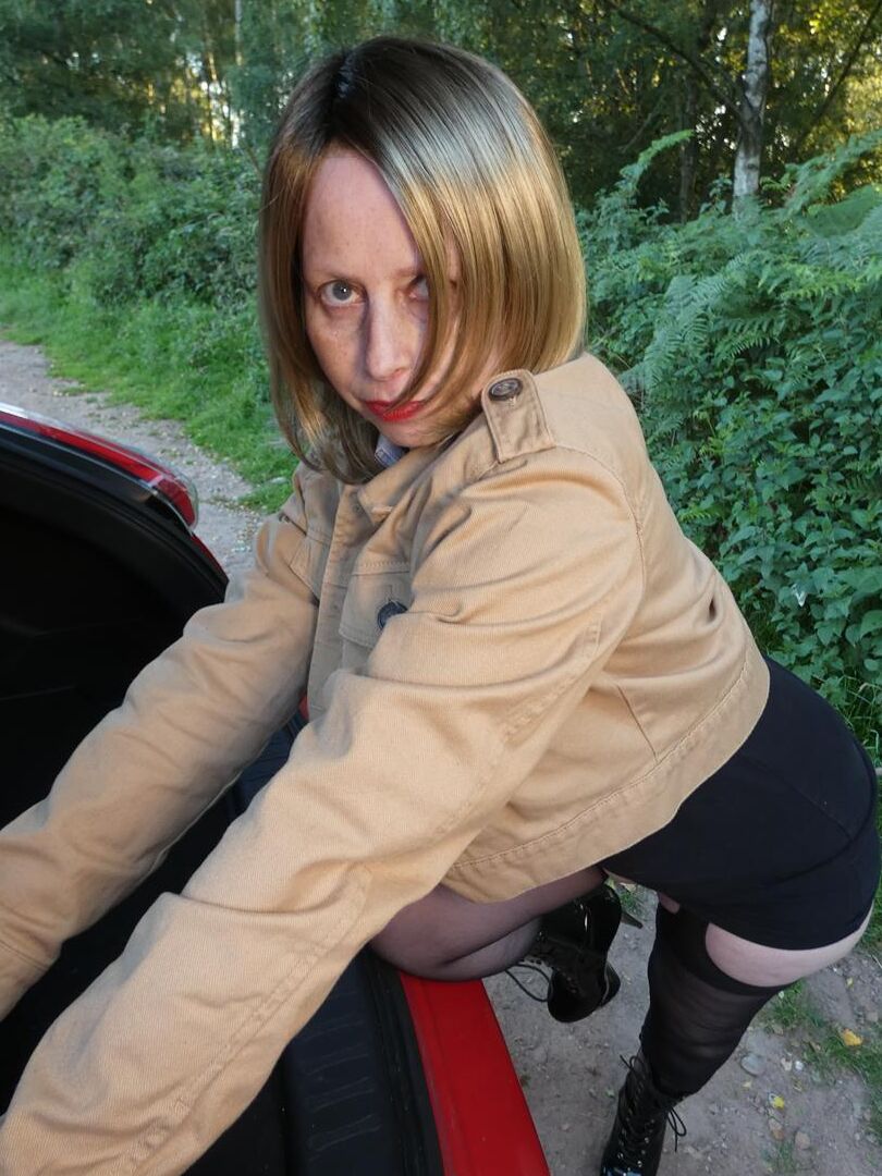 20P Amadora madura Posh Sophia descobriu os peitos e a vulva depois de estacionar em uma estrada de terra