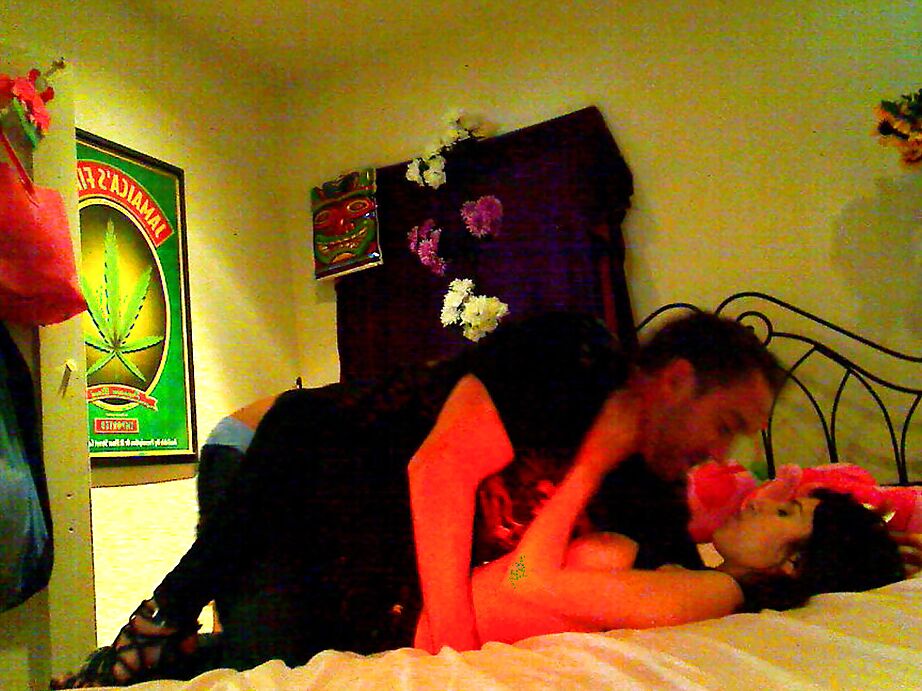 16P Busty Latina babe April O'Neil is ass fucking on the webcam