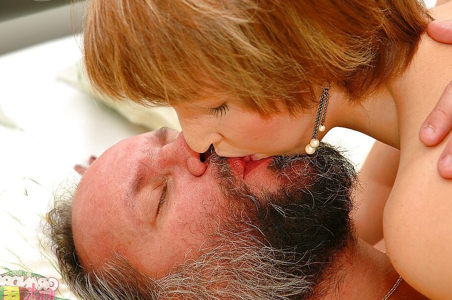 16P Teen hottie Elfie Nils gets a facial cumshot after fucking with an oldman