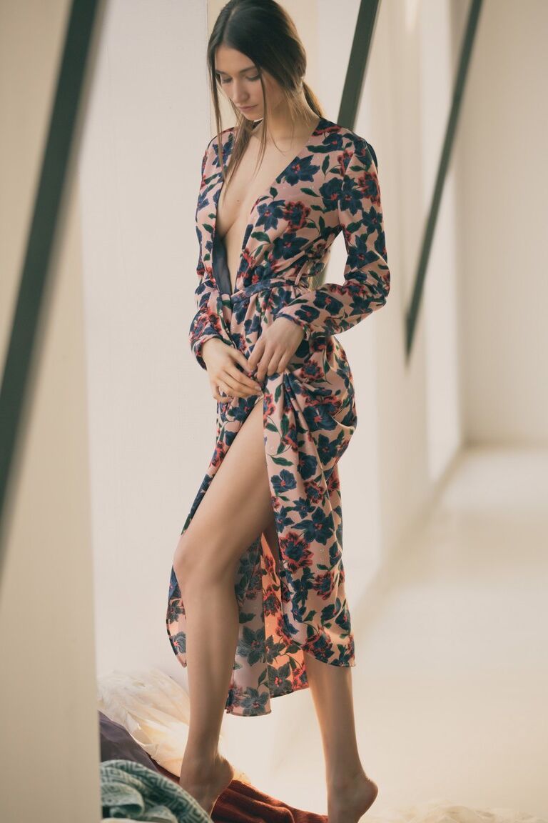 10P Adorable Playboy brunette named Ilvy Kokomo posing in a colorful dress