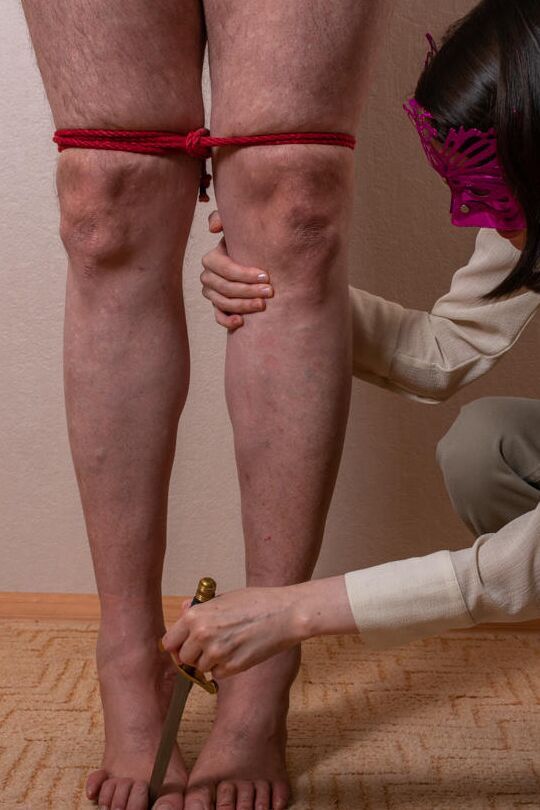 16P Fully clothed woman tortures a restrained man while threatening to hang him