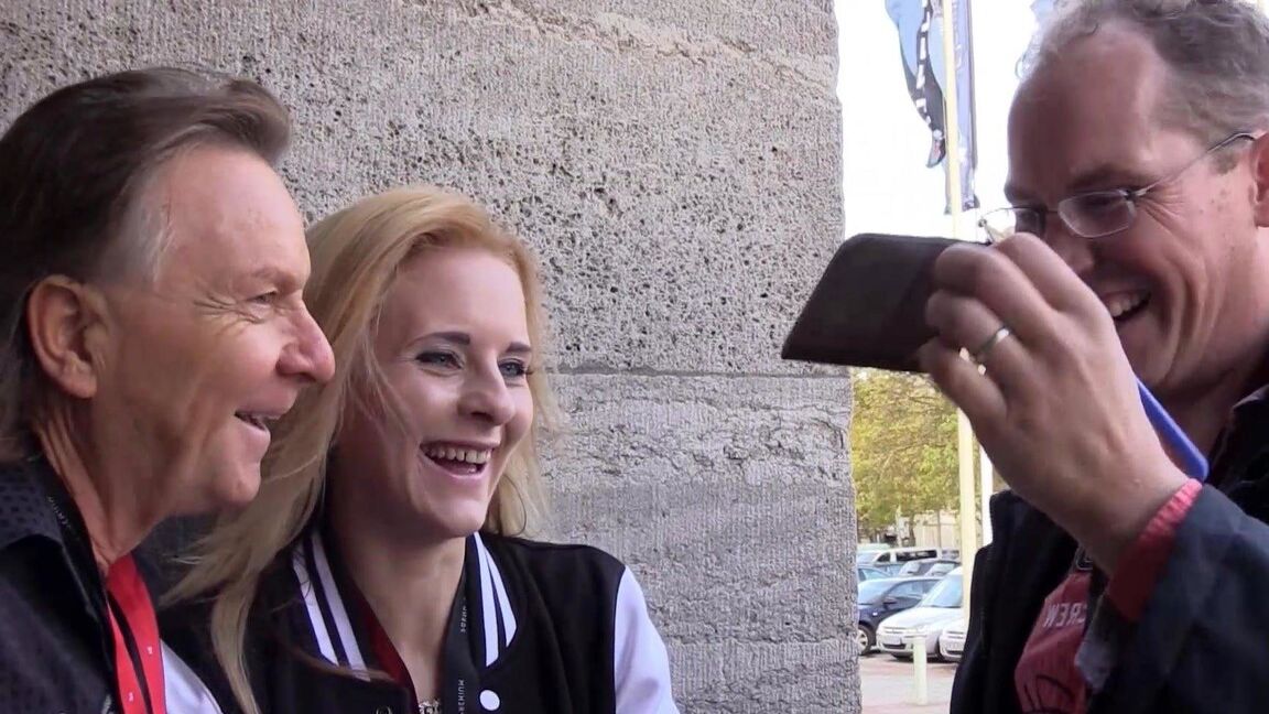 16P Young blonde Ashlee Cox has sex with two older men in the back of a moving van